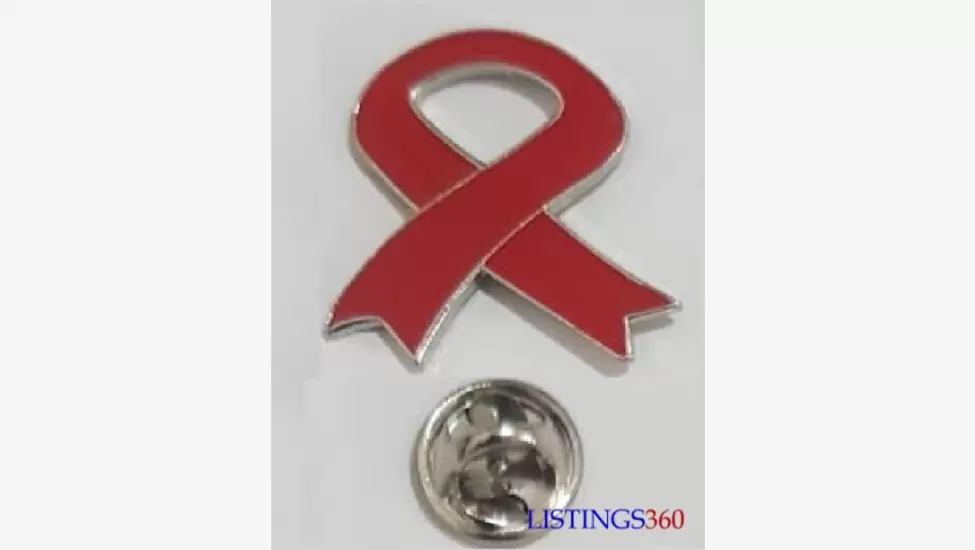 Laço de sida em latão ( campanha de hiv / sida )